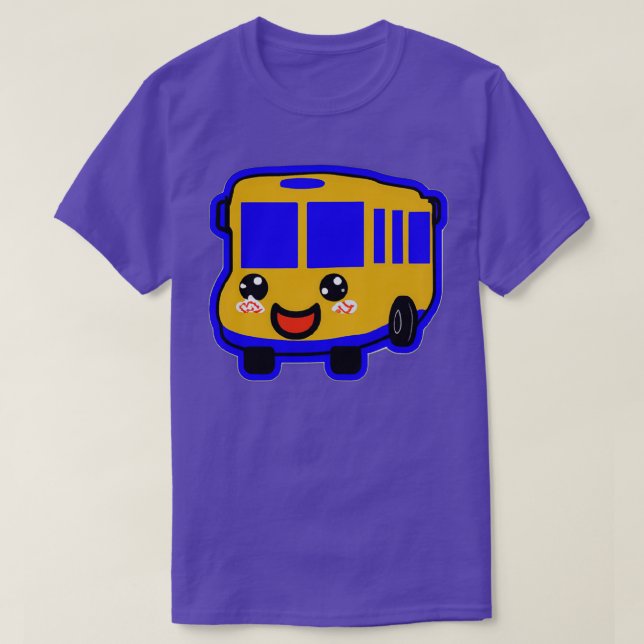 T-shirt Happy School Bus Sticker (Design devant)