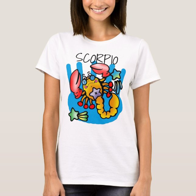 T-shirt Happy Scorpio Scorpion avec Star (Devant)