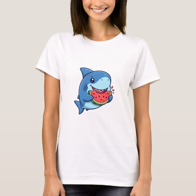 T-shirt Happy Shark Snack (Devant)