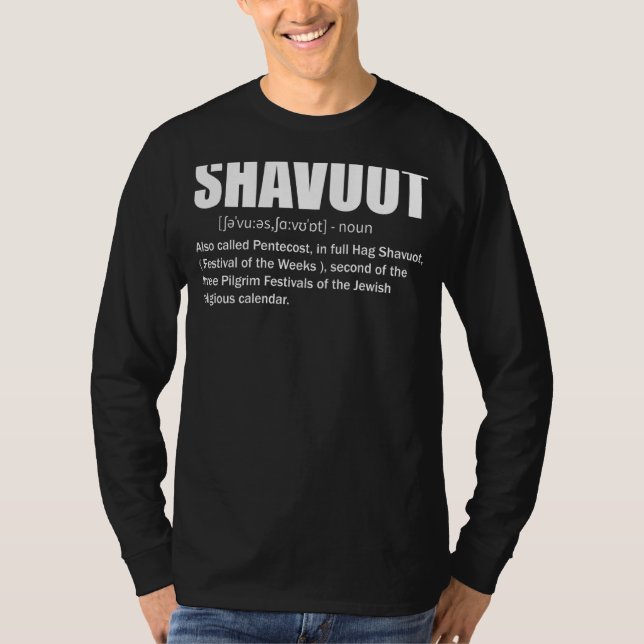 T-shirt Happy Shavuot Definition Happy Shavuot Jewish Cele (Devant)