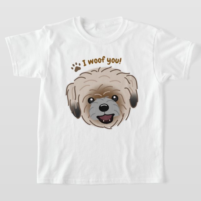 T-shirt Happy Shih Tzu Amoureux des chiens I Woof You Paws (Poser)