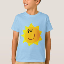 "Happy Smiling Sun" Graphique Jaune Clair Garçon