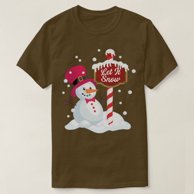 T-shirt Happy Snowman Let it Snow Graphic au Northpol (Design devant)