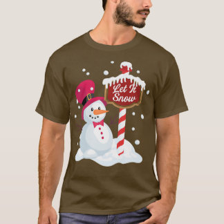 T-shirt Happy Snowman Let it Snow Graphic au Northpol