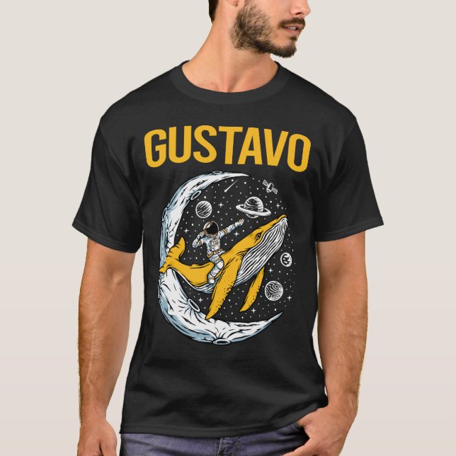 T-shirt Happy Space - Nom Gustavo (Devant)
