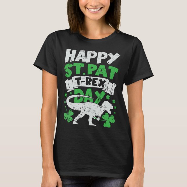 T-shirt Happy St Pat rex Day Dinos St Patricks Day Kids Bo (Devant)