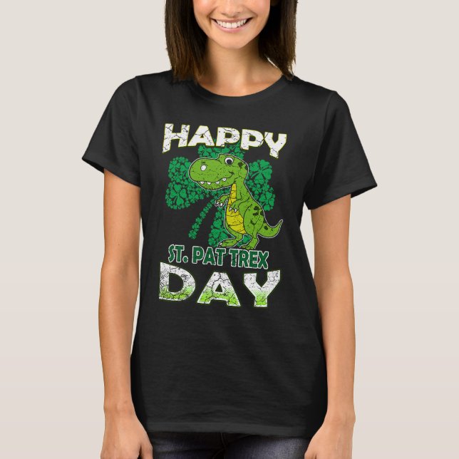 T-shirt Happy St Pat Rex St Patrick's Day Cute Dinosaur Ki (Devant)