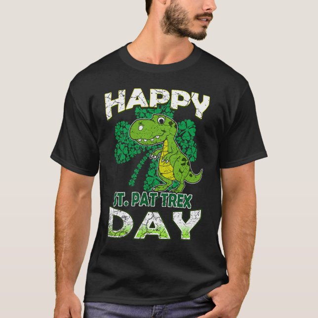T-shirt Happy St Pat Rex St Patrick's Day Cute Dinosaur Ki (Devant)