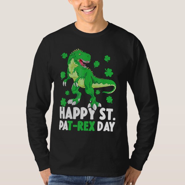 T-shirt Happy St Pat T Rex Saint Patrick's Day Dinosaur Bo (Devant)