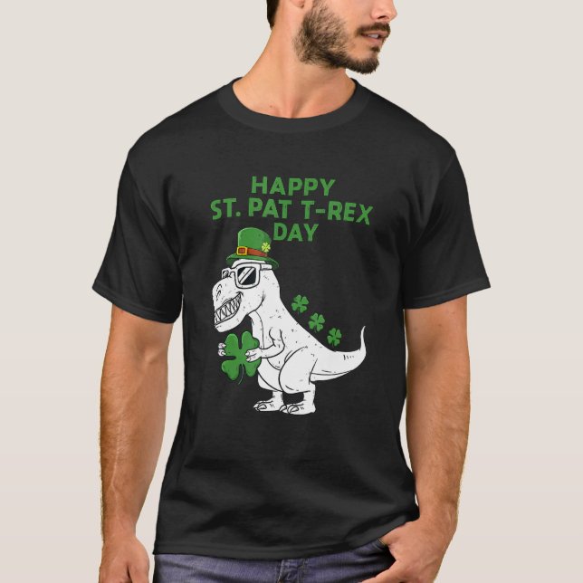 T-shirt Happy St Pat Trex Day Dino Patricks Day Lucky Todd (Devant)