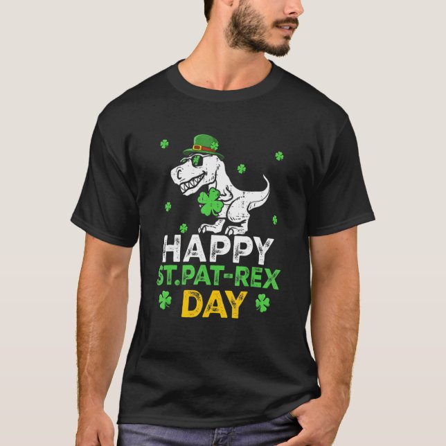 T-shirt Happy St Pat Trex Day Dino Patricks Day Lucky Todd (Devant)