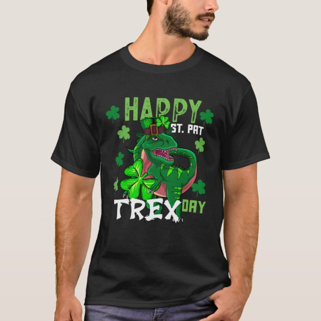 T-shirt Happy St Pat Trex Day Dinosaur St Patricks Day Din (Devant)