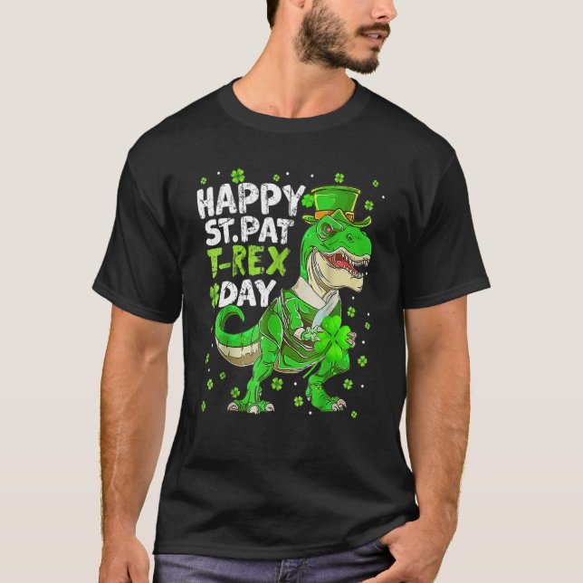 T-shirt Happy St Pat Trex Day Dinosaur St Patricks Day Tod (Devant)