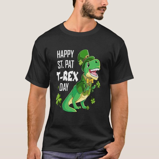T-shirt Happy St Pat Trex Day St Patricks Day Dinosaur Luc (Devant)