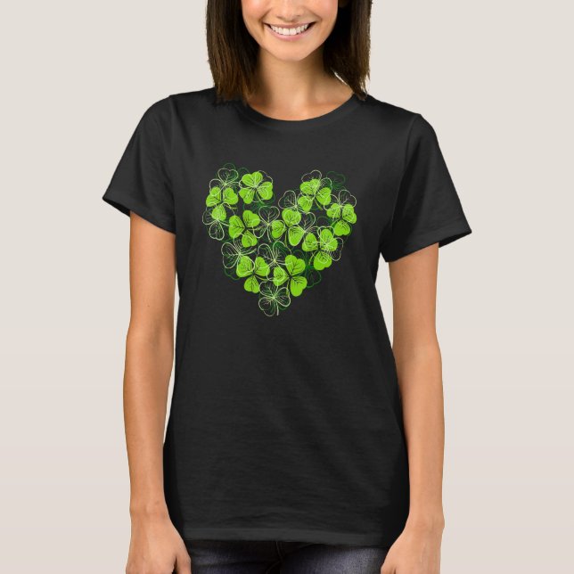 T-shirt Happy St Patrick S Day Irlandais Shamrock Heart Sh (Devant)