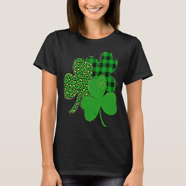T-shirt Happy St Patrick's Day  C Lucky Shamrock Irish (Devant)
