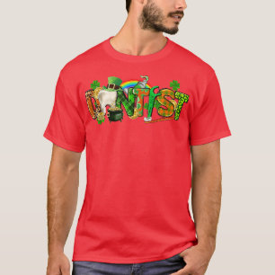 T-shirt Happy St Patrick's Day Dentist Tooth Irish Rainbow