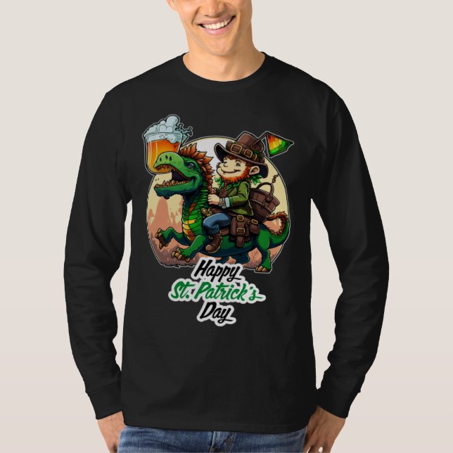 T-shirt Happy St Patricks Day Dinosaur St Pat Rex Day Todd (Devant)