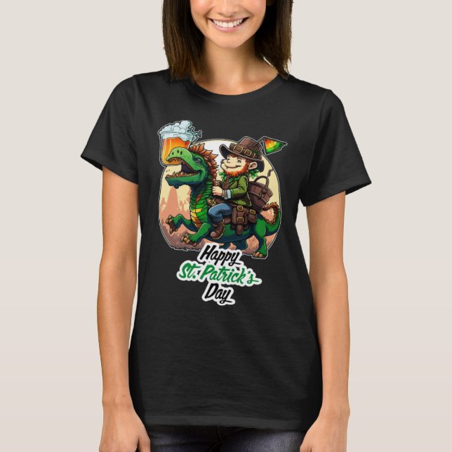 T-shirt Happy St Patricks Day Dinosaur St Pat Rex Day Todd (Devant)