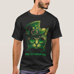 T-shirt Happy St Patrick's Day Green Irish Cat Ireland  1