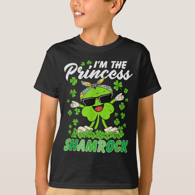 T-shirt Happy St Patrick's Day I'm The Princess Shamrock I (Devant)