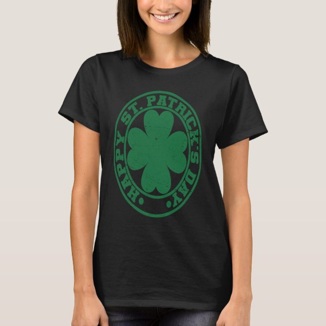T-shirt Happy St Patrick's Day Men Women Kids Shamrock (Devant)