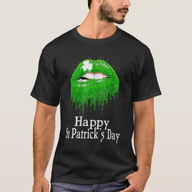 T-shirt Happy St Patrick's Day Saint Irish Patrick Girl bo (Devant)