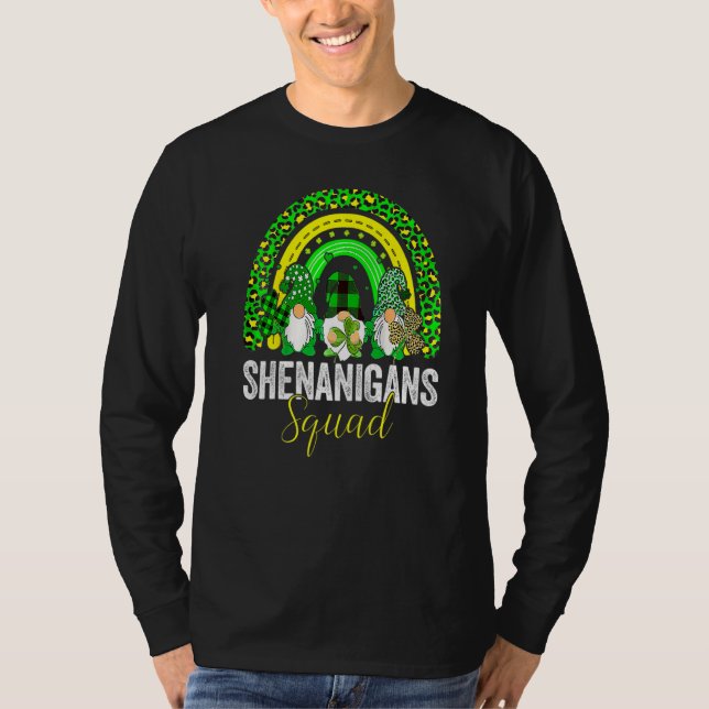 T-shirt Happy St Patrick's Day Shenanigans Squad Irish Gno (Devant)