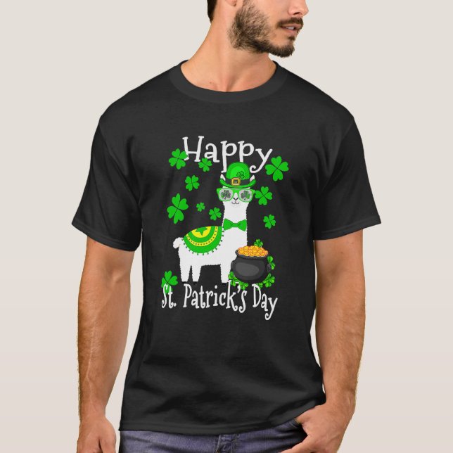 T-shirt Happy St Patrick's Day Three Gnome Irish Shamrock  (Devant)