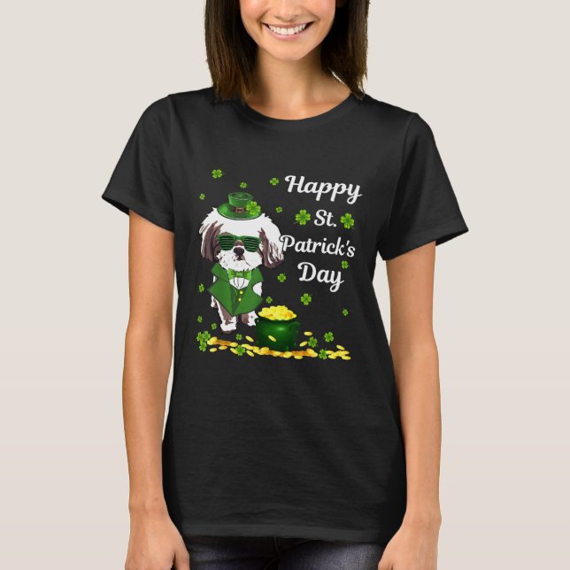 T-shirt Happy Stpatricks Chih Tzu Chien (Devant)