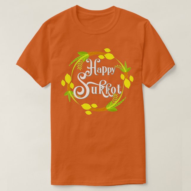 T-shirt Happy Sukkot Holiday Jewish s Sukkah For Children  (Design devant)