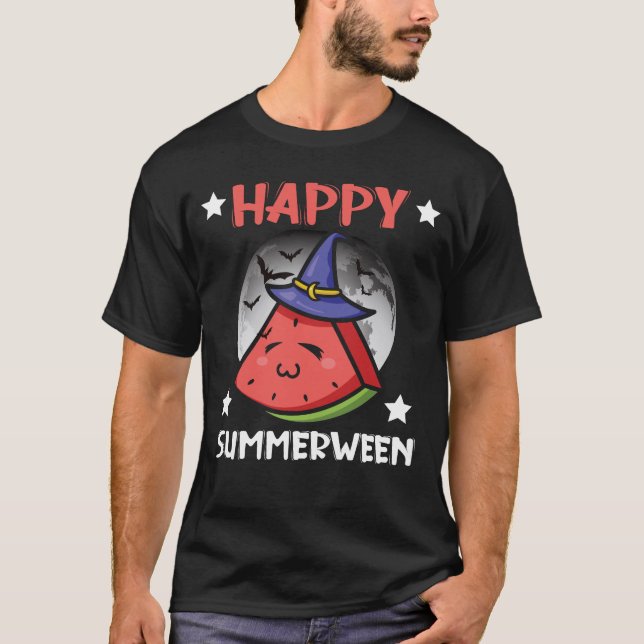 T-shirt Happy Summerween Été Pastèque Jack (Devant)