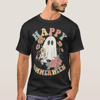 T-shirt Happy Summerween Halloween Fantôme Floral été Fant