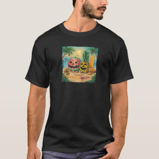T-shirt Happy Summerween Watermelon Pineapple Beach Vibes