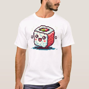 T-shirt Happy Sushi Roll - Cute Pixel Art Conception de no