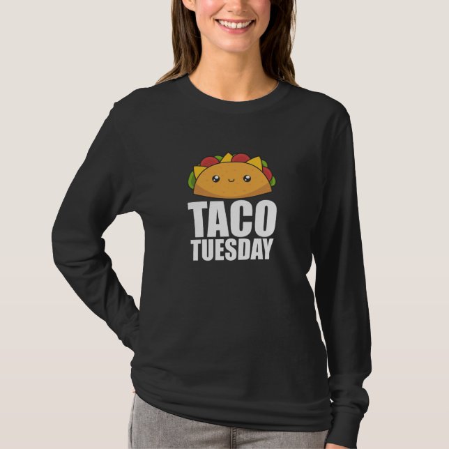T-shirt Happy Taco Tuesday - Mexican Food (Devant)