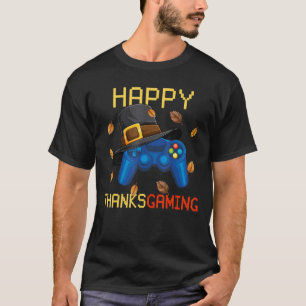 T-shirt Happy Thanksgaming contrôleur de jeu vidéo Thanksg
