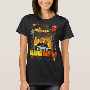 T-shirt Happy Thanksgaming mignon contrôleur de jeu vidéo