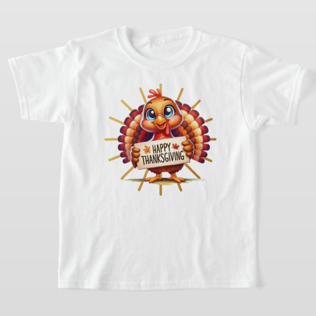 T-shirt Happy Thanksgiving turkey funny  (Poser)