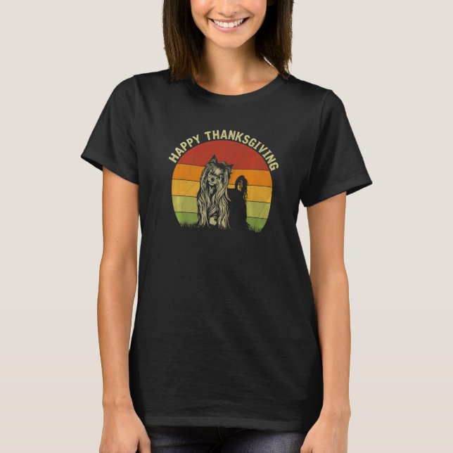 T-shirt Happy Thanksgiving Yorkshire Terrier  Cute Thanksg (Devant)