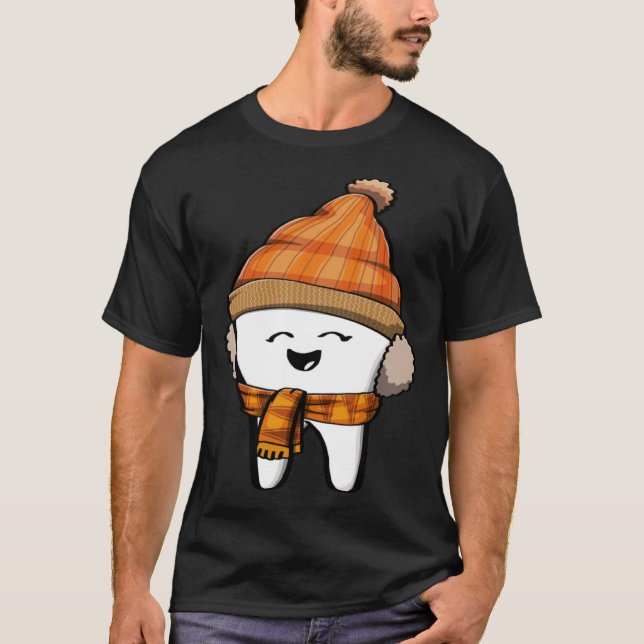 T-shirt Happy Tooth fall Brush Them All Funny Milk Teeth F (Devant)