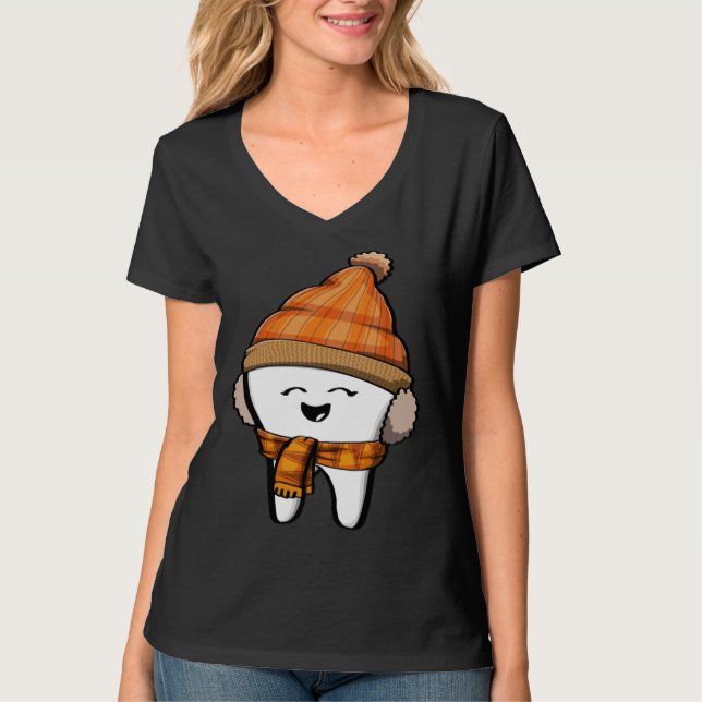 T-shirt Happy Tooth fall Brush Them All Funny Milk Teeth F (Devant)