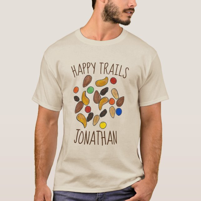 T-shirt Happy Trails Camping Trail Mix Goodbye Retirement (Devant)