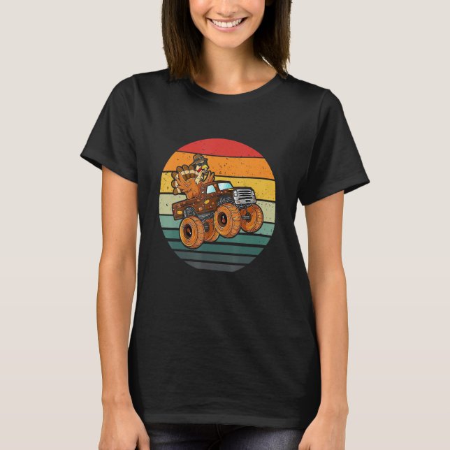T-shirt Happy Turkey Day Cute Little Pilgrim Thanksgiving  (Devant)