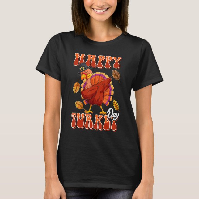 T-shirt Happy Turkey Day Thanksgiving Day Holiday Little P (Devant)