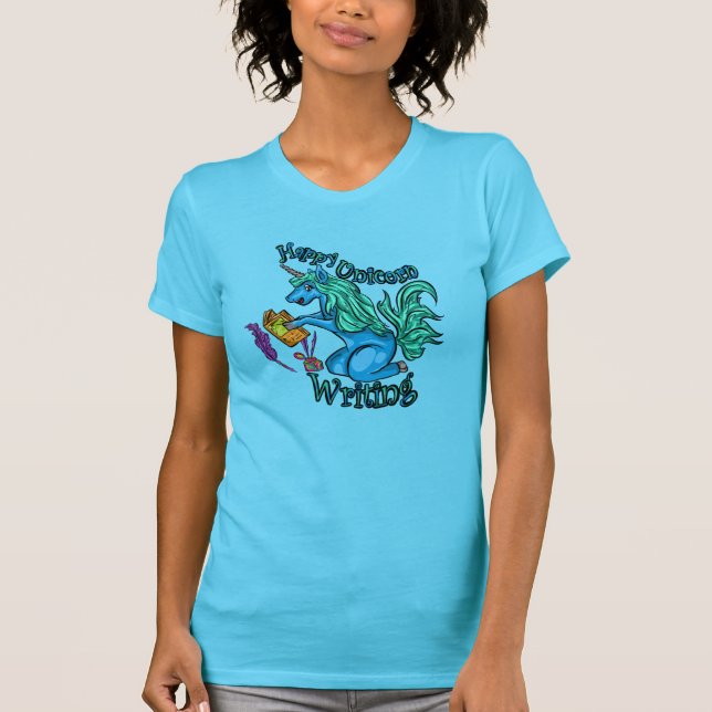 T-shirt Happy Unicorn Ecriture (Devant)
