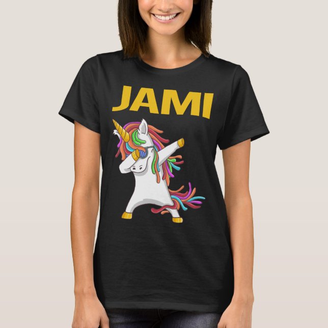 T-shirt Happy Unicorn - Jami Name (Devant)