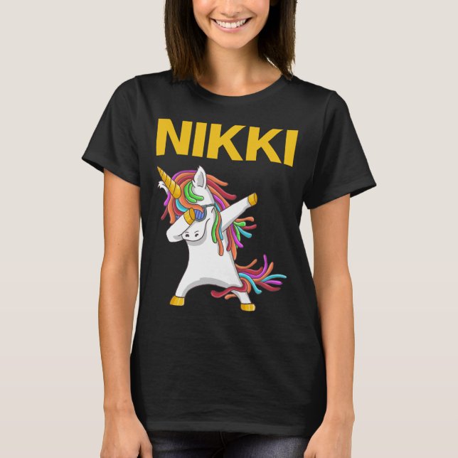 T-shirt Happy Unicorn - Nikki Name (Devant)