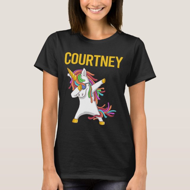 T-shirt Happy Unicorn - Nom Courtney (Devant)