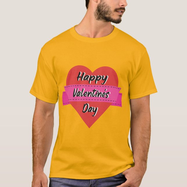 T-shirt Happy Valentine Day (Devant)